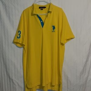 U.S. POLO ASSN. MEN'S YELLOW XXL CASUAL SHIRT